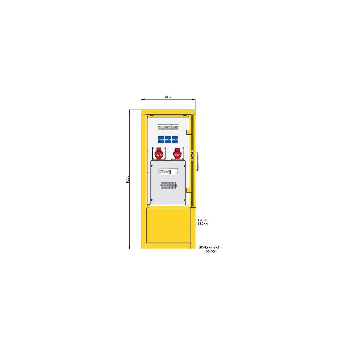 Walther Werke Stromverteiler RAL 7032 signalgelb (83210000)