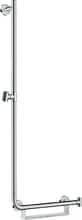 hansgrohe Unica Duschstange Comfort 110 cm, Brausestange aus Messing, Weiß/Chrom