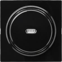 Tast-Kontrollschalter 10 A 250 V~ mit Abdeckung und Wippe Ausschalter 2polig, S-Color, schwarz, Gira 012247
