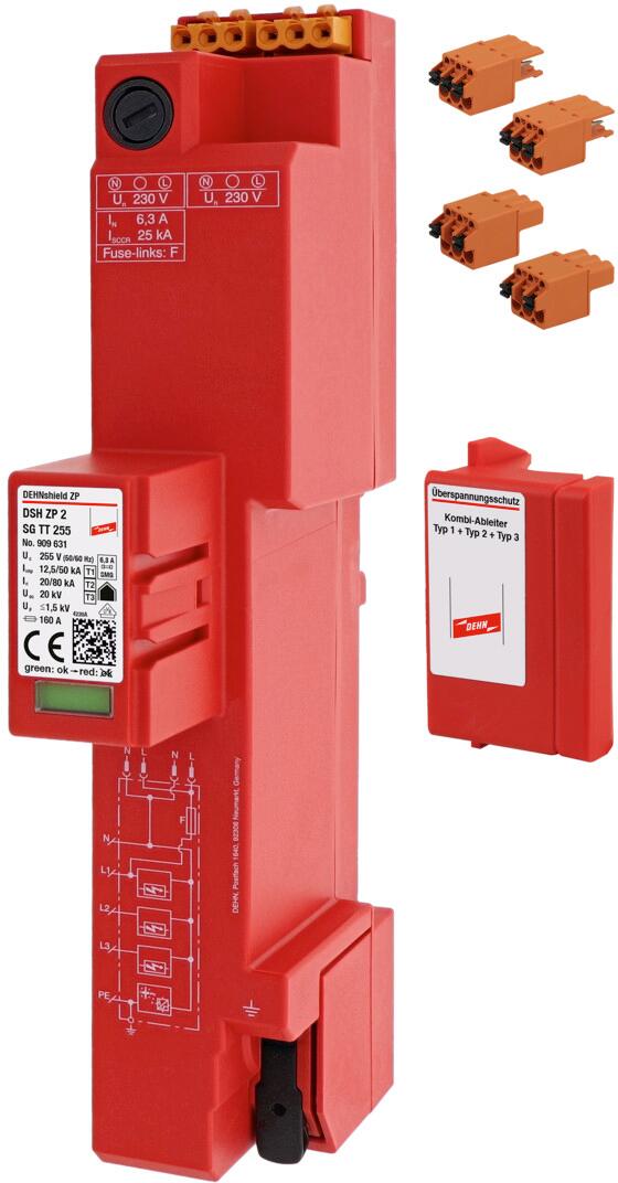 Dehn DEHNshield Kombi-Ableiter, 4-polig, Typ 1+2, 230V (909631)