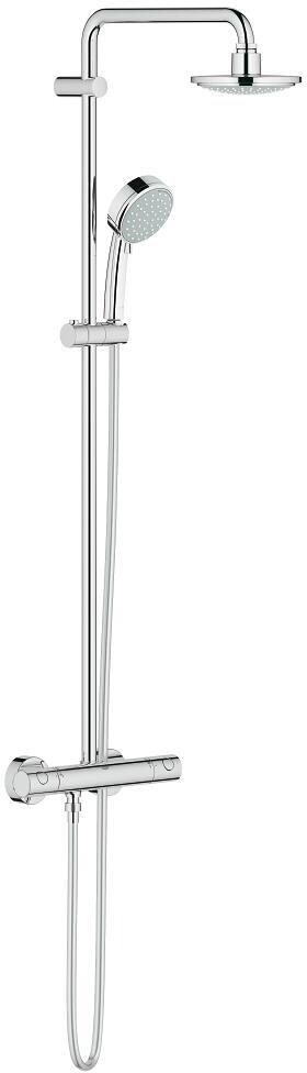 GROHE Tempesta Cosmopolitan System 160 Duschsystem, mit Thermostatbatterie für die Wandmontage, chrom (27922000)