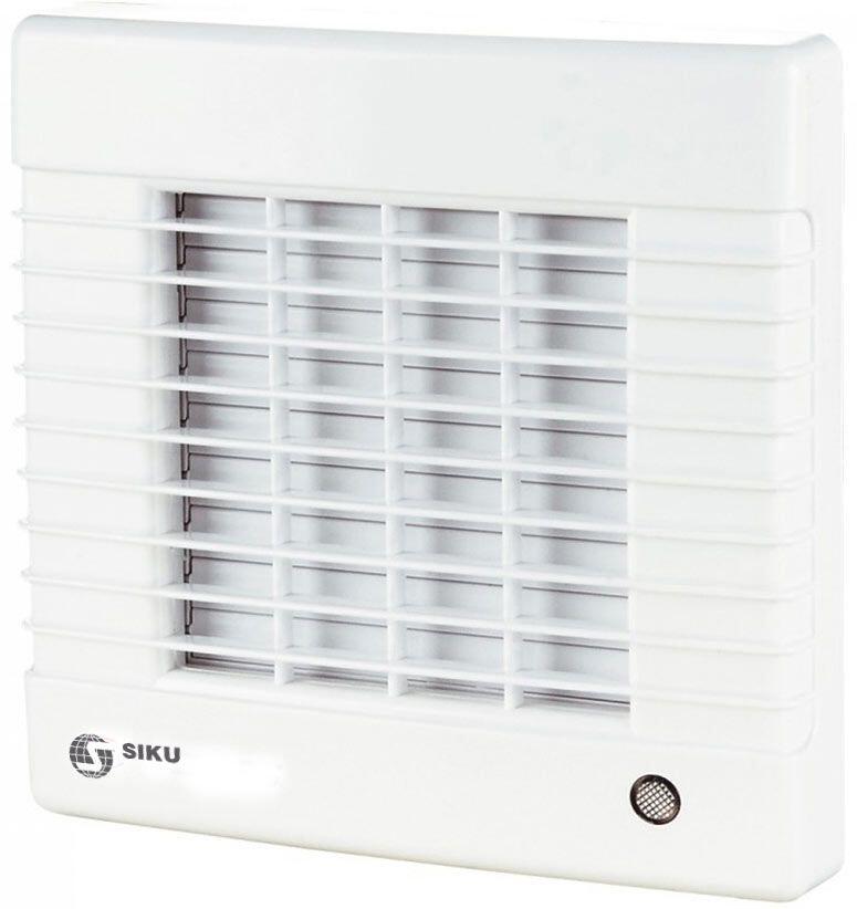 Siku AZL Serie Kleinraum Axialventilator mit automatischer Jalousie Ø 100 mm, Kugellagermotor, automatische Jalousie, weiß (27520)