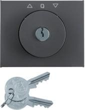 Berker 1079710600 Zentralstück mit Schloss für Jalousie-Schlüsselschalter, K.1, anthrazit matt, lackiert