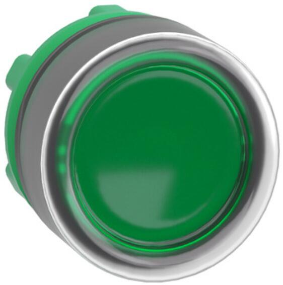 Schneider Electric ZB5AW533 Harmony XB5, Leuchtdrucktaster, Frontelement, Kunststoff, 22mm, für universelle LED, mit Schutzkappe, grün