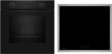 Neff BX46PIB0 N30/N50 A+ Backofen-Set (B2CCG6AK3 + T46SBE1L0) mit Induktionskochfeld, 60 cm breit, 71 L, Pyrolytisch, schwarz