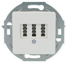 Protec.net PTAE Telefondose UP 3x6NFN reinweiß Zentralplatte