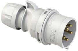 PCE SHARK CEE-Stecker, 32A, 5p, 1h, IP44/IP54, grau (025-1)
