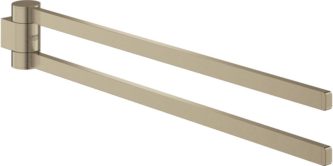 GROHE Selection Handtuchhalter, schwenkbar, 2-armig, nickel gebürstet (41063EN0)