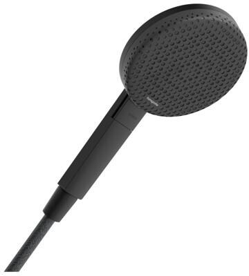 hansgrohe Raindance Alive Select S Duschkopf 125 3 Strahlarten wassersparend+, Kunststoff, 5,9 l/min, 125 mm, Mattschwarz, (24512670)