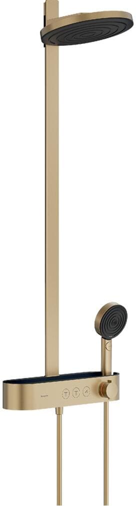 hansgrohe Pulsify S Duschsystem 260 2 Strahlarten wassersparend mit ShowerTablet Select 400, Kunststoff, 7,5 l/min, 260 mm, Brushed Bronze, (24241140)