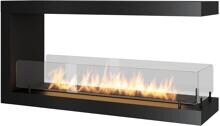 INfire Dreiseitiger Bioethanol Einbaukamin Inside U1000.2, Inhalt 2 Liter, 1000x500x300mm, stahl, schwarz (INSIDE U1000.2)