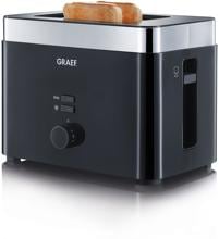 Graef TO62 Toaster, 1000 W, Auftaufunktion, Brötchenaufsatz, schwarz