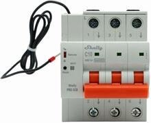 Shelly Pro 3CB Smarter Leitungsschutzschalter, 3-polig, Fernsteuerung, LAN, WLAN, Bluetooth