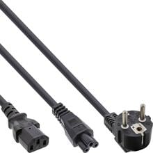 InLine Netz-Y-Kabel, 1x Schutzkontakt ST zu Kaltgeräte- & Notebook ST, 2m (16653D)