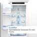 Bosch KUR21ADE0 Unterbau-Kühlschrank, Nischenhöhe: 82cm, 134L, Flachscharnier mit Softeinzug, LED-Beleuchtung,Urlaubsmodus