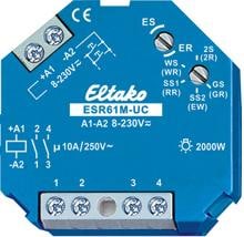 Eltako ESR61M-UC Multifunktions Stromstoß Schaltrelais 1+1 Schließer potenzialfrei, 10A/250V AC (61200301)