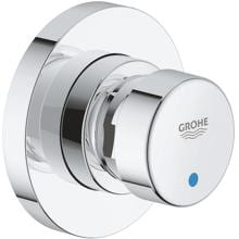 GROHE Euroeco CT Selbstschluss-Durchgangsventil für Wandeinbau, ohne Mischung, Markierung blau/rot, chrom (36268000)