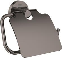 GROHE Essentials WC-Papierhalter, mit Deckel, hard graphite (40367A01)