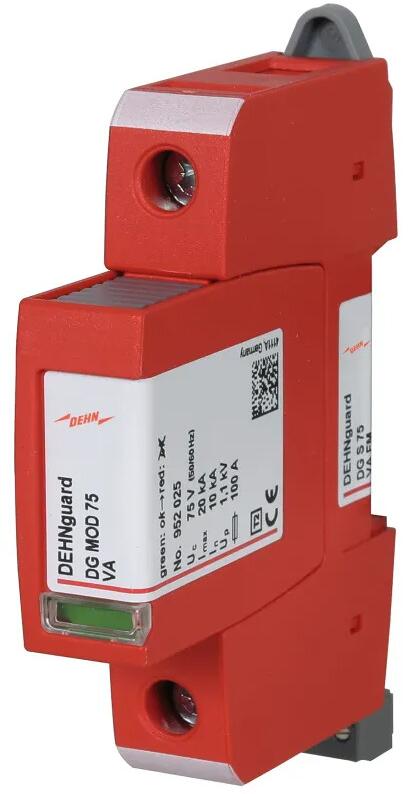Dehn DEHNguard S 75 VA FM Überspannungsableiter Typ 2, 1-polig, Uc 75V AC, mit Fernmeldekontakt (952085)