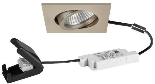 Brumberg BB19 LED-Einbaustrahler dim2warm, 6W, 460 lm, eckig, champagner matt (39485633)