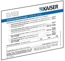 Kaiser 9473-91 Schott-Kennzeichnungsschlid DE/GB/FR/IT