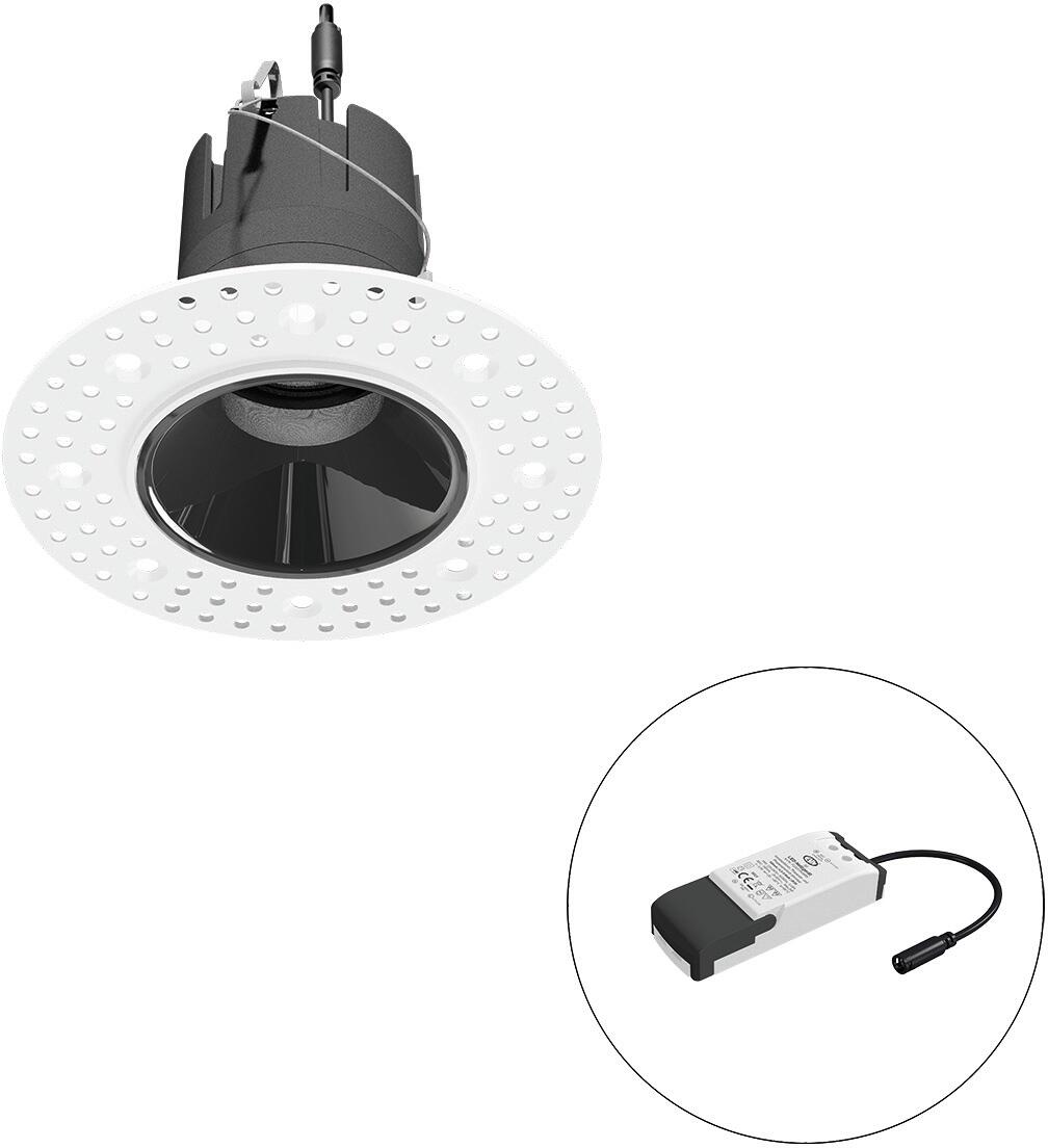 EVN SELECTO LED Deckeneinbau, rund, drehbar, IP20, 220-240V/AC, 6W, 4000K, 735lm, inkl. Netzgerät, Phase, Reflektor schwarz/hochglänzend, 2.147,00cd,