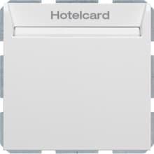 Berker 16409909 Relais-Schalter mit Zentralstück für Hotelcard, S.1/B.3/B.7, polarweiß matt