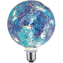 Paulmann Miracle Mosaic Edition Standard 230V LED Globe G125 E27 470lm 5W 2700K dimmbar, blau (28750)