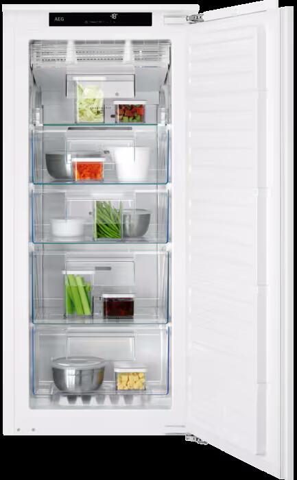 AEG OAB7N12EF Einbau Gefrierschrank, Nischenhöhe 122,5 cm, 122 L, No Frost, Festtür, Frostmatic, LCD Display