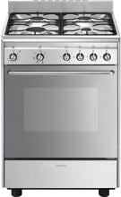 Smeg SCD60EMX9 Standherd mit Gaskochfeld, 60 cm breit, 70 L, 6 Funktionen, edelstahl