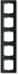 Busch-Jaeger 1725-885K Abdeckrahmen, future linear, 5-fach Rahmen, schwarz matt (2CKA001754A4423)