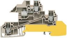 Weidmüller WDL 2.5/S/NT/L/PE W-Reihe, Verteiler-Reihenklemme für N-Schiene, Bemessungsquerschnitt: 2.5 mm², Schraubanschluss