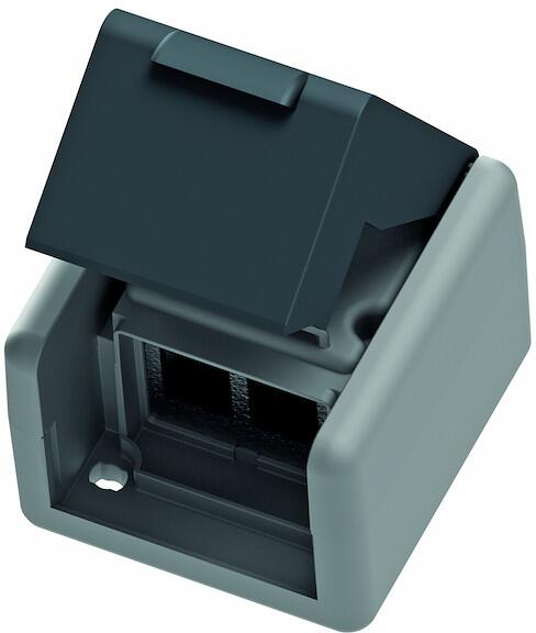 Protec.net PNMAA Modulaufnahme Aufputz, leer, 2-fach, grau