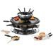 Unold 48726 Multi 4 in 1 Raclette, 1300W, 8 Raclettepfännchen, stufenlose Temperaturregelung, Edelstahl/schwarz