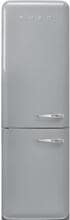 Smeg FAB32LSV6 50"s Style Retro Stand Kühl-Gefrierkombination, 60 cm breit, 331 L, Linksanschlag, Multiflow, LED-Display, silber
