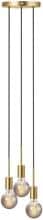 Nordlux Paco 3-Spot Pendelleuchte, E27, IP20, dimmbar, messing (2112063035)