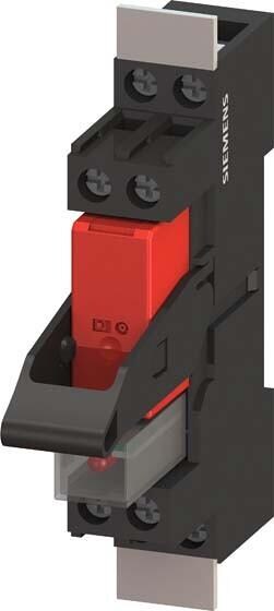 Siemens LZS:RT4A4L24 Steckrelais Komplettgerät, 2 Wechsler, DC 24 V, LED-Modul rot, Standard-Stecksockel, Schraubanschluss, 3,5 mm Pinning