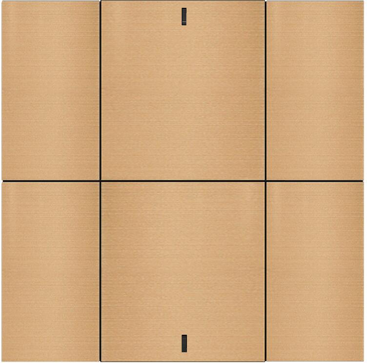 Interra iSwitch+ Raumsteuergerät, KNX, Wandmontage, 6 Tasten, Aluminium, Roségold (ITR340-0614)