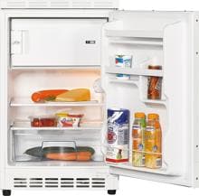 Amica UKS 16157 Unterbau-Kühlschrank, Nischenhöhe 82cm, 49,5 cm breit, 82 L, Automatische Abtauung, LED-Beleuchtung, dekorfähig, weiß