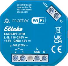 Eltako ESR64PF-IPM Stromstoß-Schaltrelais mit IP, Matter über Wi-Fi, optional EnOcean, 1 Schließer potenzialfrei 16 A (30064021)