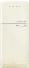 Smeg FAB50LCR5 50"s Style Retro Stand Kühl-/Gefrierkombination, 80 cm breit, 524 L, NoFrost, Linksanschlag, creme