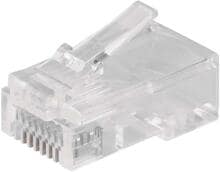 EMOS K0102 Konnektor für UTP Kabel, CAT5E, fester Draht, transparent (1821000500)