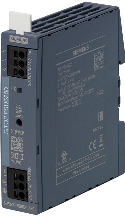 Siemens SITOP PSU6200 Stromversorgung 24V/1,3A (6EP33317SB000AX0)