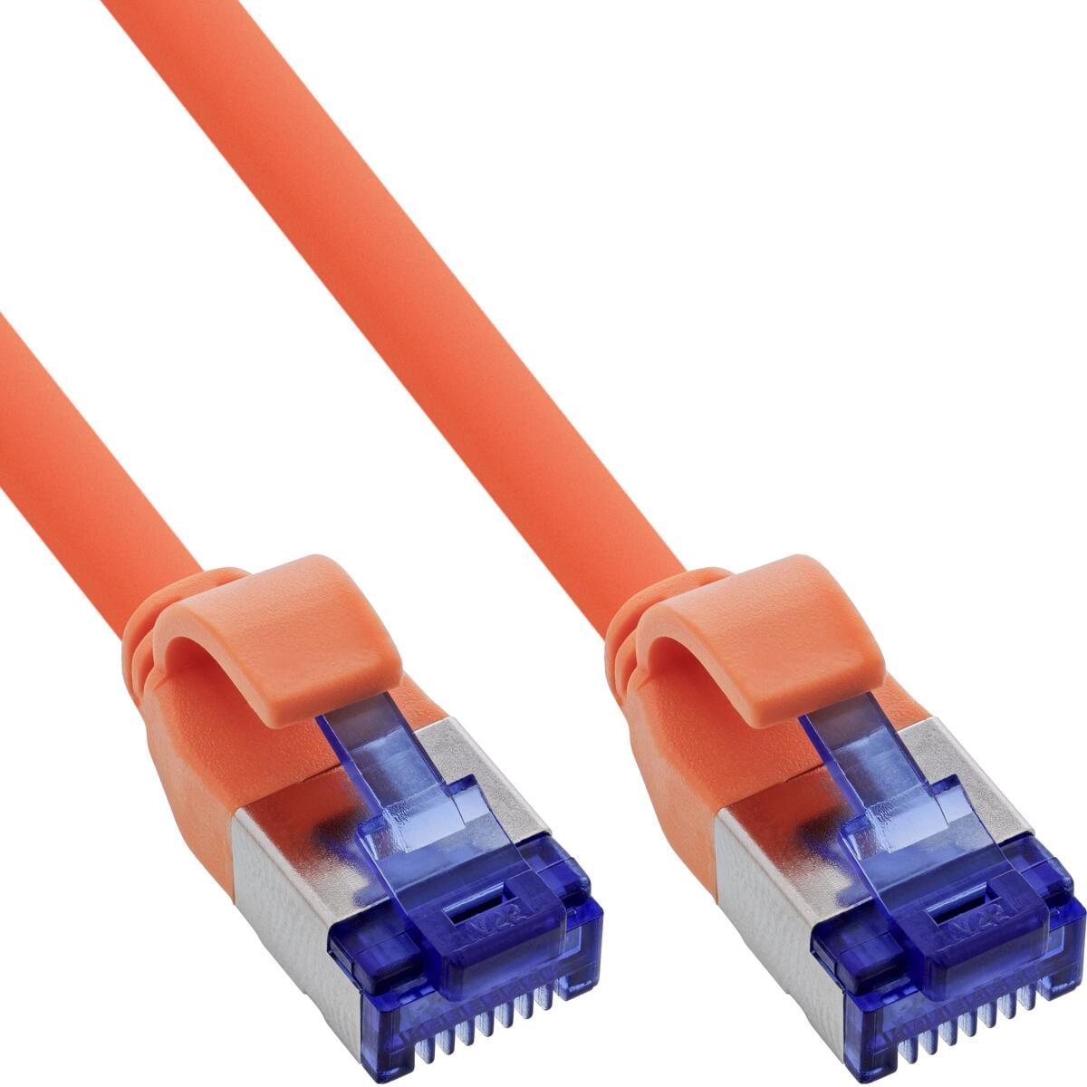 InLine Patchkabel Slim, Cat.6A, S/FTP, TPE (LSZH) flexibel, PoE, orange, 25m (74925O)
