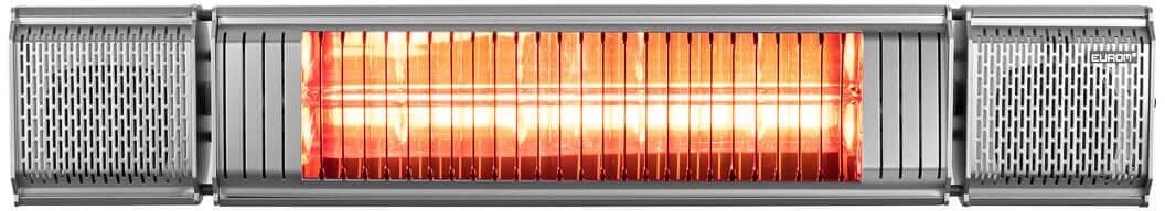 Eurom Heat and Beat Anthrazit Terrassenheizung, 2000W, IP65, 15 – 20 m², Aluminium (334586)