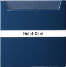 Hotel-Card-Taster 10 A 250 V~ mit Beschriftungsfeld, beleuchtbar Wechsler 1polig, S-color, Blau, Gira 014046