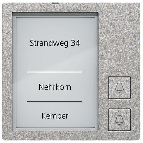 TCS AMI10912-0010 Klingeltastenmodul mit 2 Klingeltasten, Serie AMI, silber