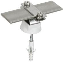 Dehn FBH ZS 30 KS KD8X40 V2A Leitungshalter NIRO für Fl 30mm/Rd 6-10mm mit Holzschraube, K-Dübel, D 8mm (274230)