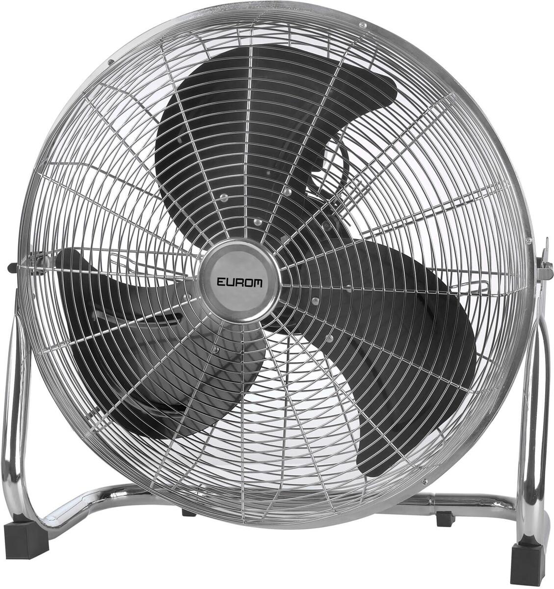 Eurom HVF 18-2 Bodenventilator, 120W, 102,6 m³ Luft pro Minute, Edelstahl (385700)