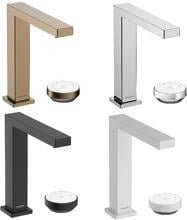 hansgrohe Tecturis E 2-Loch Waschtischarmatur 150 CoolStart wassersparend+ mit Ablaufgarnitur, Messing, 4 l/min